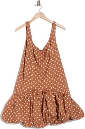 Hutch Sleeveless Drop Waist Bubble Hem Dress in Copper Dots at Nordstrom Rack, Size 20W