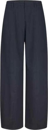 Sams&oslash;e & Sams&oslash;e Sabianca Broeken - Dames - Wijde Broeken - Blauw - XS - Polyester - Broeken