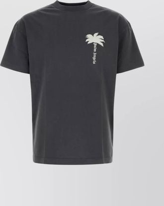 Palm Angels cotton logo-print crew-neck t-shirt