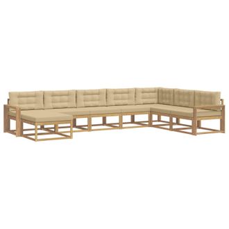 vidaXL Conjunto De Sof&aacute;s De Exterior 8 Pcs Y Beige Vidaxl