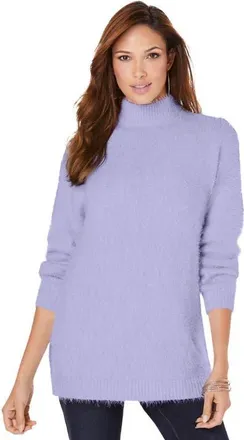 Roaman's Eyelash Mockneck Sweater in Lavender at Nordstrom, Size Medium