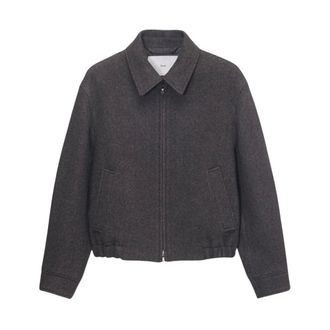 Dunst Jassen, Heren, Grijs, L, Wol, Colbert met wollen blouson