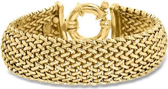 Ross-Simons Italian 22kt Gold Over Sterling Silver Riso Bracelet
