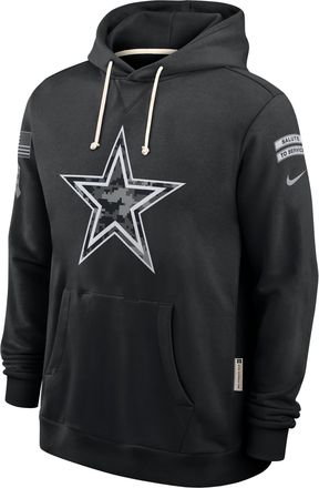 Nike Dallas Cowboys Salute to Service Sideline Nike Mens Dri-FIT NFL Pullover Hoodie in Black | 03AZ00AA29-CYB