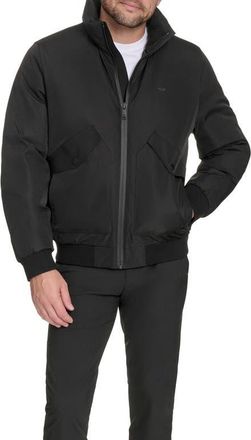Dockers Stand Collar Bomber Jacket in Black at Nordstrom, Size Xx-Large