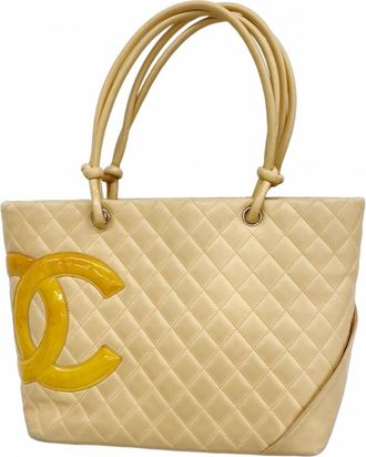Chanel Beige Leather Tote Bag (Pre-Owned)