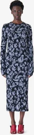 Iro Waiana Long Sleeve Maxi Dress in Night Serpent Tapestry at Nordstrom, Size 38