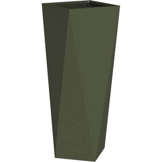 vidaXL Jardinera Verde Oliva 30 x 30 x 75 cm Acero vidaXL