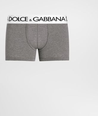 Dolce & Gabbana Two-way-stretch Cotton Jersey Regular-fit Boxers - Man Underwear And Loungewear Gray Cotton 3