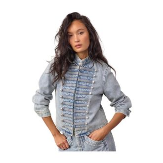 Co'Couture JacksonCC Officer Denim Jacket - Dames - Jassen - Blauw - Maat: S Denim