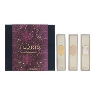 Floris Womens Eau de Toilette 3 x 10ml Gift Set White Rose, Lily, Bouquet De La Reine - Green - One Size