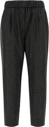 Giorgio Armani Broeken, Dames, Grijs, S, Leer, Te 10537 Trainingsbroeken