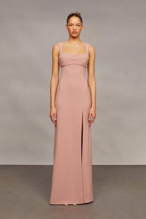AMUR Venice Maxi Dress in Taupe Bloom at Nordstrom, Size 2