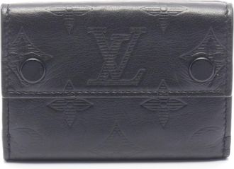 Louis Vuitton Black Monogram Shadow Wallet (Tri-Fold) (Pre-Owned)