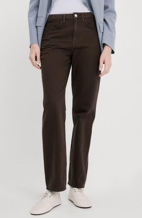 Mango Matilda Mid Rise Straight Leg Jeans in Chocolate at Nordstrom, Size 12