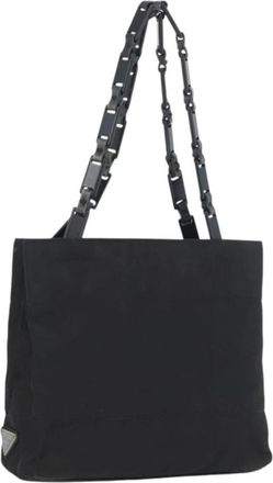 Prada Pre-owned Tote Bags, female, Black, Size: ONE SIZE Pre-owned Vintage Nylon Tote Bag