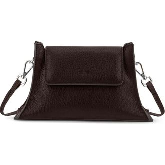 Behno Mini Winnie Pebble Leather Crossbody Bag in Cacao at Nordstrom