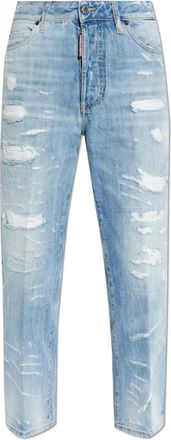 Dsquared2 Boston Jeans - Dames - Cropped Jeans - Blauw - XS - Denim - Jeans