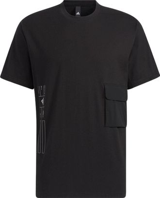 adidas Th Hvcot Tee Solid Color Sports Short Sleeve Black HE9945