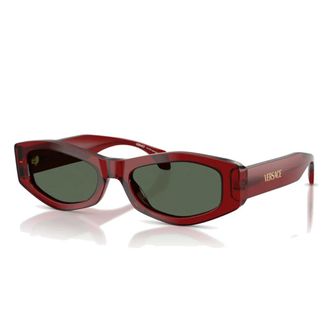 Versace Sunglasses, unisex, Red, 54 MM, Irregular Shape Sunglasses in Bordeaux