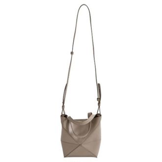 Loewe Pre-owned Mini Puzzle Fold Tote - Dames - Vintage Schoudertas - Beige - ONE Size - Leer - Vintage