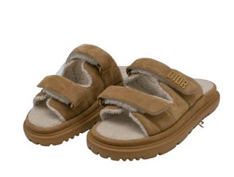 Dior Dioract Beige Goatskin Sandals