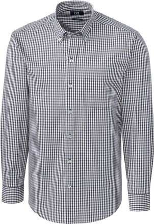 Cutter & Buck Easy Care Stretch Gingham Mens Long Sleeve Dress Shirt