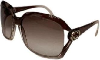 Gucci Pre-owned Plastic Zonnebril - Dames - Vintage Accessoires - Beige - ONE Size - Vintage