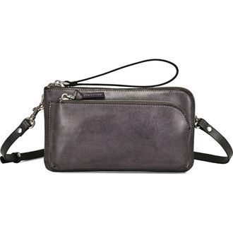 OLD TREND Dahlia Genuine Leather Compact Convertible Crossbody in Grey at Nordstrom
