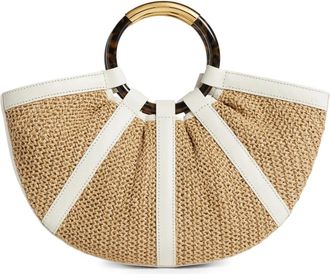 Coccinelle Handbags, female, Beige, Size: ONE SIZE Shell Straw Handbag