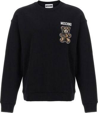 Moschino Black Teddy print sweatshirt