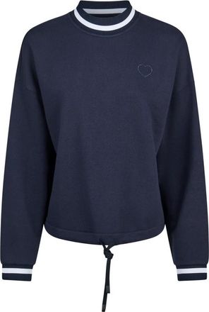 Marc Aurel Sportief Sweatshirt met Strikdetail - Dames - Sweatshirts - Blauw - L - Katoen - Hoodies & sweatvesten