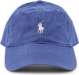 Polo Ralph Lauren Linnen Ball Cap - Heren - Petten - Blauw - ONE Size - Linnen - Accessoires