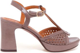 Chie Mihara Kesira Sandaal - Dames - Sandalen met hakken - Grijs - 40 EU - Leer - Schoenen