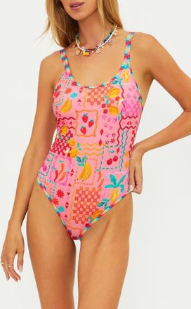 Beach Riot Naomi Print One-Piece Swimsuit in Passion Fruit at Nordstrom, Size X-Small