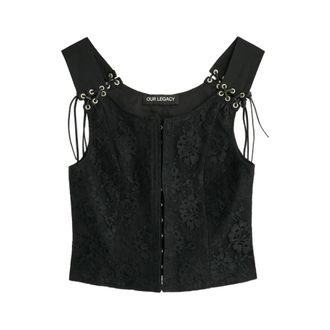 Our Legacy Sleeveless Tops, female, Black, Size: XS Waistcoat
