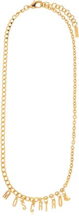 Moschino Collana a catena con logo - Oro