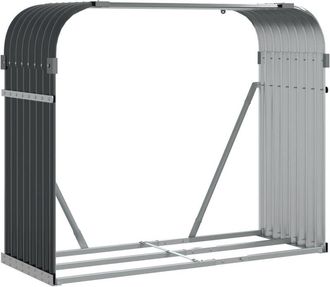 vidaXL Le&ntilde;ero De Acero Galvanizado Gris Antracita 120x45x100 Cm Vidaxl