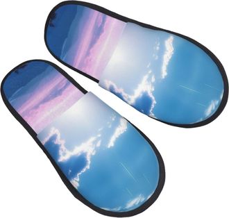 Generic Plush Slippers Clear Furry Slipper Portable Anti-Slide Slipper For Winter Room Holiday L