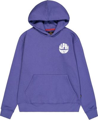 Alpha Industries Alpha Industries Mens Backprint Logo Hoodie - Purple - Size X-Large