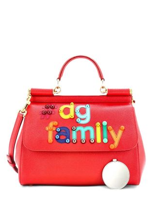 Dolce & Gabbana Family Miss Sicily Bag Patchwork Leather Medium satchel - Red