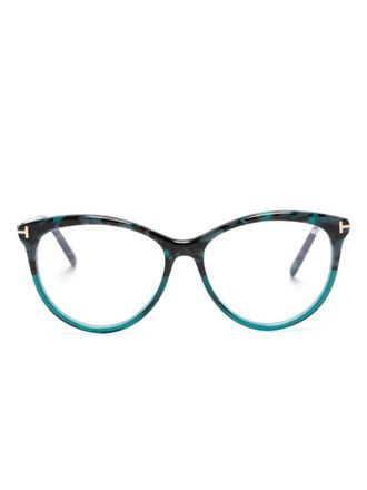 Tom Ford Eyewear cat-eye frame glasses - Blue