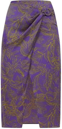 Simona Corsellini Gonna Midi Avvolgente - - Skirts - Donna - Viola - L