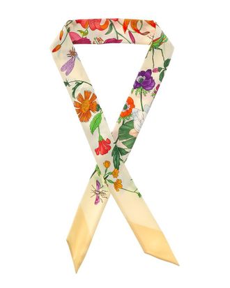 Gucci Printed Silk Neck Bow