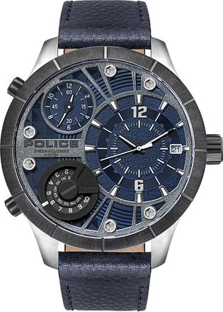 Police 15662XSTU-03 Mens Bushmaster Watch - Silver - One Size