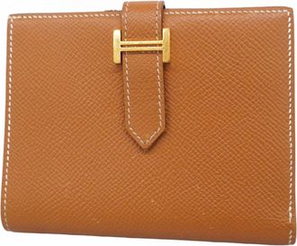 Herm&egrave;s Gold Epsom Leather Wallet (Bi-Fold) (Pre-Owned)