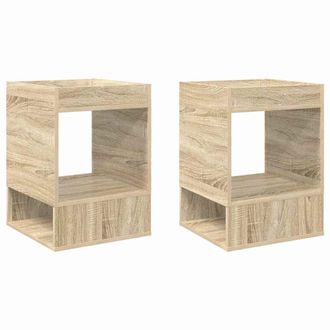 vidaXL Mesa Auxiliar 2 Pcs Roble Sonoma 40 X 40 X 56 Cm Vidaxl