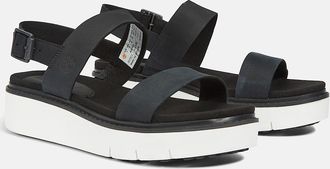 Timberland Sandale TIMBERLAND SAFARI DAWN BACKSTRAP SANDAL, Damen, Gr. 37,5, jet schwarz, Leder, Schuhe Sandale, aus Leder