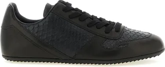 Rick Owens Black Lamb Leather Low Top Mens Sneakers