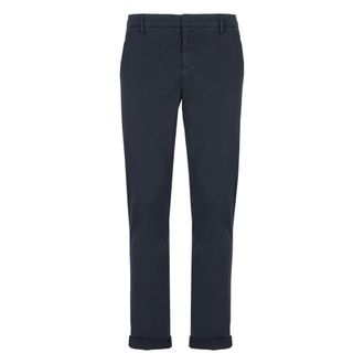 Dondup Broeken, Heren, Blauw, W30, Katoen, Blauwe katoenen broek met zakken